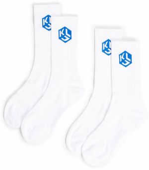 KARL LAGERFELD JEANS Ponožky  modrá / biela