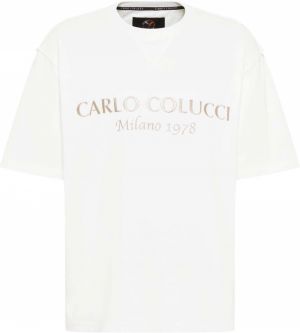 Carlo Colucci Tričko 'De Caminada'  zlatá / biela