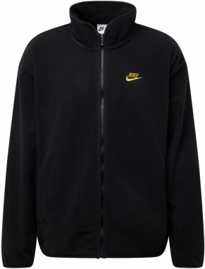 Nike Sportswear Flisová bunda 'CLUB'  žltá / čierna