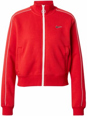 Nike Sportswear Tepláková bunda  červená / čierna / biela