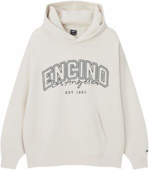 Pull&Bear Mikina  nebielená / tmavozelená