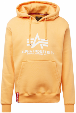 ALPHA INDUSTRIES Mikina  oranžová / červená / biela