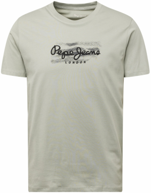 Pepe Jeans Tričko 'CASTLE'  svetlozelená / čierna