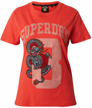 Superdry Tričko  modrá / sivá / červená