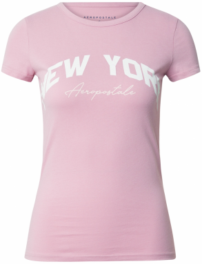 AÉROPOSTALE Tričko 'NEW YORK'  svetlofialová / biela