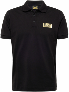 EA7 Emporio Armani Tričko  svetložltá / čierna