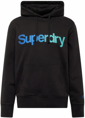 Superdry Mikina  tyrkysová / kráľovská modrá / čierna