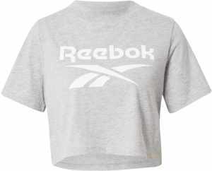 Reebok Tričko  sivá melírovaná / biela