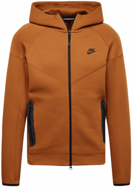 Nike Sportswear Tepláková bunda 'TCH FLC'  koňaková / čierna