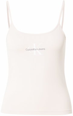 Calvin Klein Jeans Top  sivá / pastelovo ružová / biela