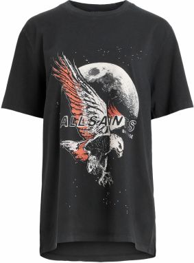 AllSaints Tričko 'STARDUST'  červená / čierna / šedobiela