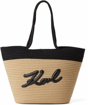 Karl Lagerfeld Plážová taška  béžová / čierna