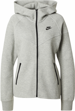 Nike Sportswear Tepláková bunda 'TECH FLEECE'  sivá melírovaná / čierna