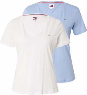 Tommy Jeans Tričko  námornícka modrá / svetlomodrá / červená / biela