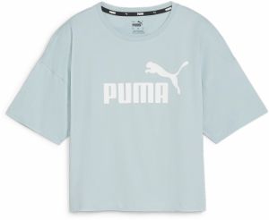 PUMA Funkčné tričko 'Essentials'  pastelovo modrá / biela
