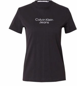 Calvin Klein Jeans Tričko  čierna / biela