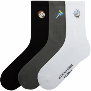 Pull&Bear Ponožky  sivá / čierna / biela