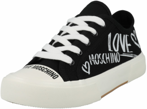 Love Moschino Nízke tenisky 'POP LOVE'  čierna / biela