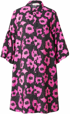 Freequent Košeľové šaty 'FLUSS'  ružová / ružová / čierna