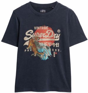 Superdry Tričko 'Tokyo'  krémová / námornícka modrá / medová / červená
