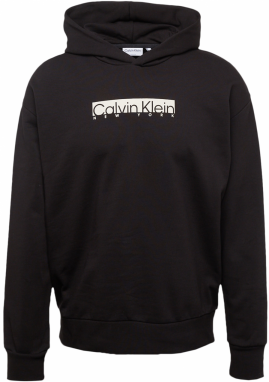 Calvin Klein Mikina 'NEW YORK'  béžová / čierna