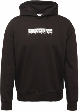 Calvin Klein Mikina 'NEW YORK'  čierna / biela ako vlna