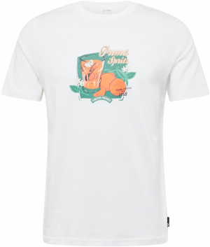 PUMA Funkčné tričko 'Summer of Spritz'  smaragdová / oranžová / čierna / biela