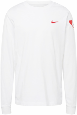 Nike Sportswear Tričko 'HEART AND SOLE'  červená / biela