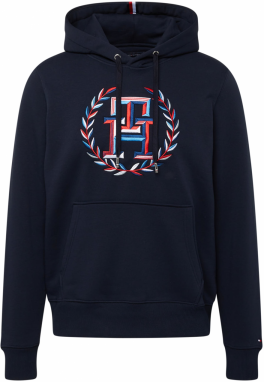 TOMMY HILFIGER Mikina 'LAUREL'  modrá / námornícka modrá / červená / biela