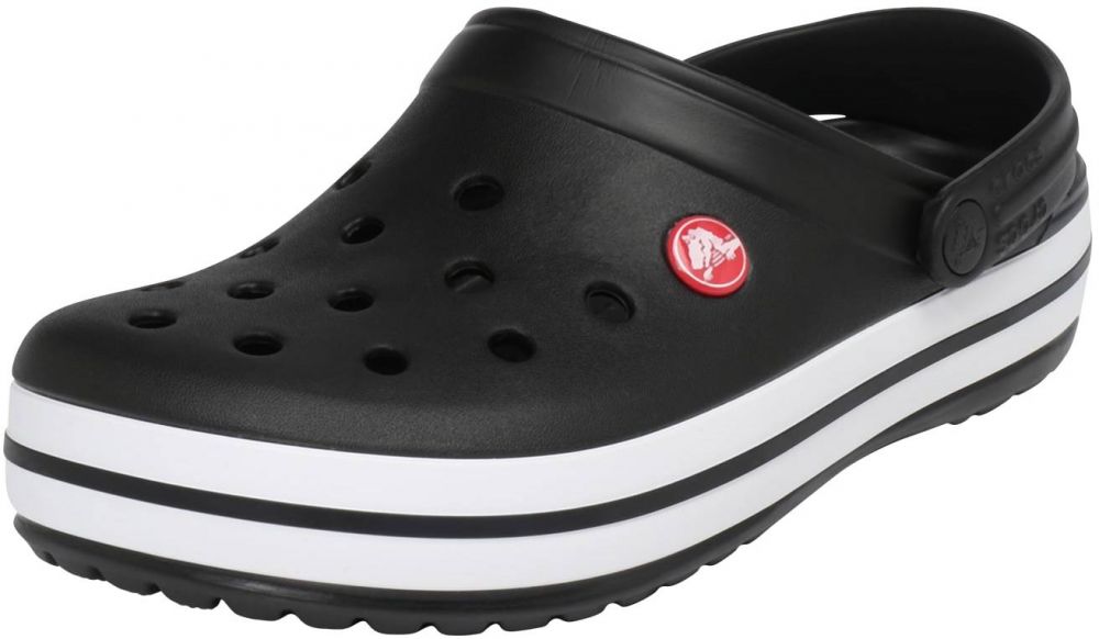 Crocs Šľapky 'Crocband'  čierna / biela