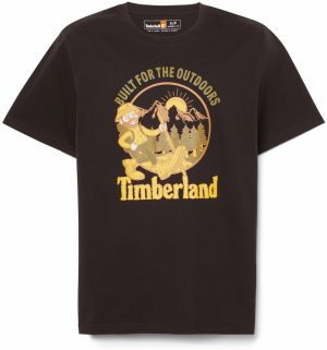 TIMBERLAND Tričko 'Hike Out'  svetlohnedá / žltá / kaki / čierna