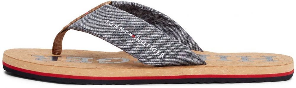 TOMMY HILFIGER Žabky  námornícka modrá / červená / biela