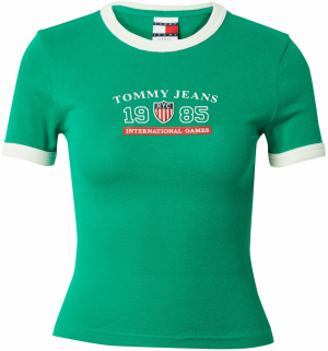 Tommy Jeans Tričko 'ARCHIVE GAMES'  námornícka modrá / zelená / červená / biela