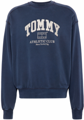 Tommy Jeans Mikina 'Varsity'  námornícka modrá / biela