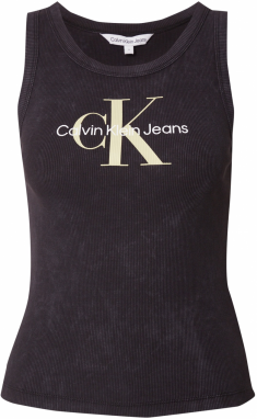 Calvin Klein Jeans Top  svetložltá / čierna