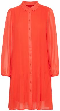 ICHI Košeľové šaty 'NALLY'  oranžovo červená