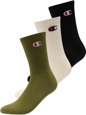 Champion Authentic Athletic Apparel Ponožky  béžová / zelená / čierna