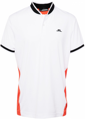J.Lindeberg Funkčné tričko 'Jensen'  koralová / čierna / biela
