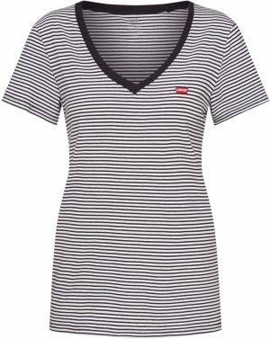 LEVI'S ® Tričko 'Perfect Vneck'  tmavosivá / biela