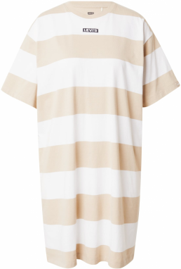 LEVI'S ® Šaty 'GR Britt Tshirt Dress'  piesková / biela