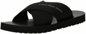Calvin Klein Jeans Šľapky  čierna / biela
