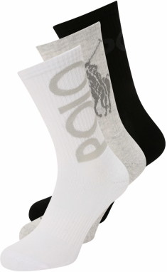 Polo Ralph Lauren Ponožky  sivá / čierna / biela