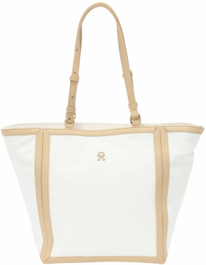 TOMMY HILFIGER Shopper 'Essential'  piesková / biela