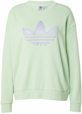 ADIDAS ORIGINALS Mikina  dymovo modrá / svetlozelená