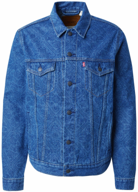 LEVI'S ® Prechodná bunda 'The Trucker Jacket'  indigo / modrá denim / červená / biela