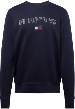 TOMMY HILFIGER Mikina '85'  námornícka modrá / zafírová / melónová / biela