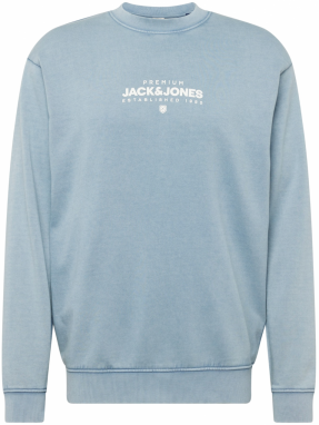 JACK & JONES Mikina 'LAKE'  svetlomodrá / biela