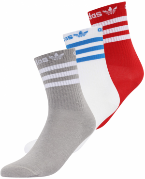 ADIDAS ORIGINALS Ponožky  námornícka modrá / sivá melírovaná / ohnivo červená / biela