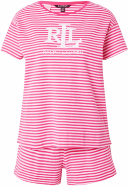 Lauren Ralph Lauren Pyžamo  ružová / svetloružová / biela