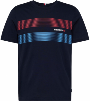 TOMMY HILFIGER Tričko  námornícka modrá / svetlomodrá / červená / biela